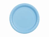 Talerzyki papierowe Basic niebieskie, 23 cm 6 szt.