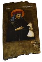 Ikona Święty Homobonus patron kupców biznesmenów przedsiębiorców