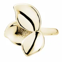 POZŁACANY SREBRNY KOLCZYK NAUSZNICA NA MAŁŻOWINĘ EAR CUFF LISTEK LIŚĆ