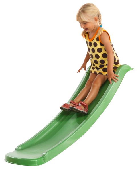 Zjeżdżalnia dla dzieci długości 1,2m - zielone jabłuszko zdjęcie 1