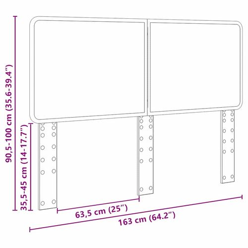 Zagłówek Stare drewno 160 cm Materiał drewnopochodny na Arena.pl