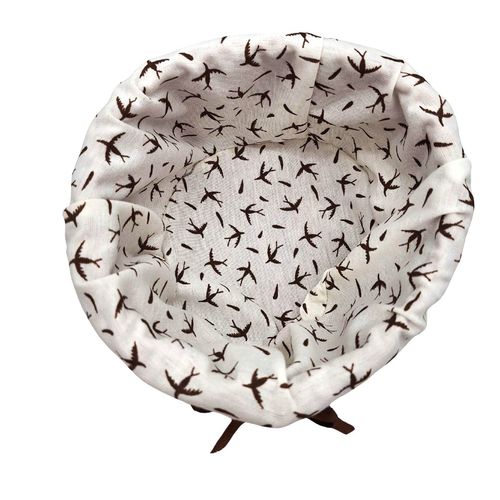 Koszyk Wiklinowy z Wkładką Materiałową Handmade Dekoracja 19x12 cm na Arena.pl