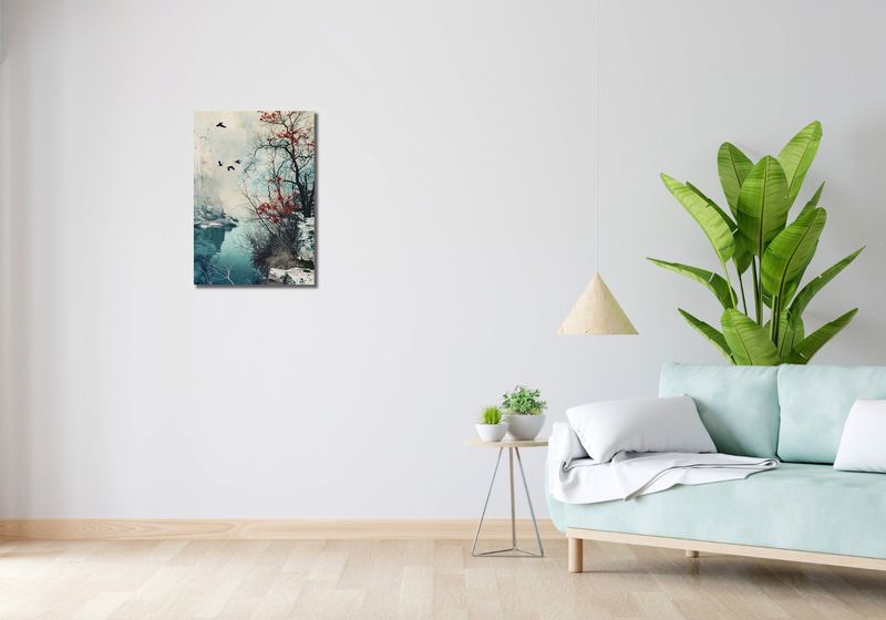 Obraz 40x60cm Zimowy Brzask Ptaków zdjęcie 2