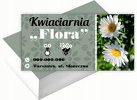 Wizytówki firmowe Foliowane 1000szt dużo wzorów KWIACIARNIA