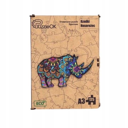 Puzzle Drewniane Eko 72 El. Rzadki Nosorożec A4 Puza4-01740 na Arena.pl