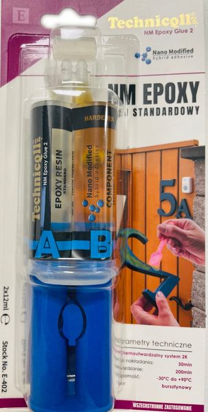 KLEJ STANDARDOWY EPOKSYDOWY E-402 2x12ml TECHNICQLL zdjęcie 1