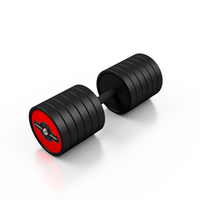 Hantla stała gumowana czerwona 47,5 kg Marbo