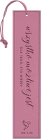 Zakładka skórzana z napisem - Wszystko możliwe jest, dla tego, który wierzy.