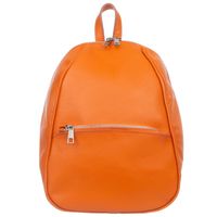 VERA PELLE plecak damski skórzany elegancki klasyczny V565 pomarańczowy
