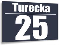 Tabliczka ADRESOWA DIBOND ANTRACYT z Numerem na dom cyfry ulica 30x20