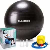 PIŁKA GIMNASTYCZNA REHABILITACYJNA 75 FITNESS z POMPKĄ CZARNA