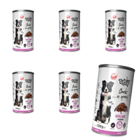 MOKRA KARMA DLA PSA TufTuf Puszka kawałki mięsne z jagnięciną 6x1250g