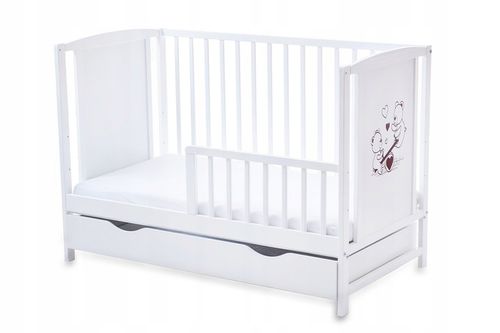 Łóżeczko z szufladą BAJKA + BARIERKA - TAPCZANIK na Arena.pl