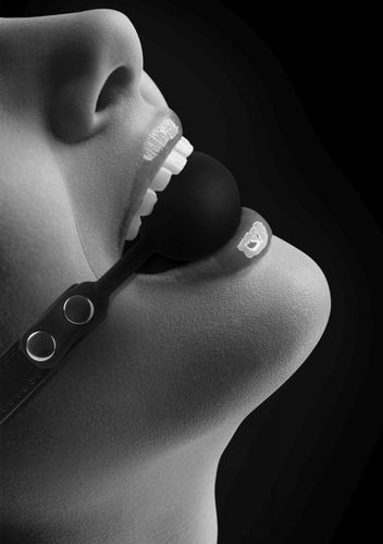 silicone ball gag   with adjustable bonded leather straps na Arena.pl