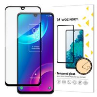super wytrzymałe szkło hartowane z ramką na cały ekran tcl 30 plus czarny