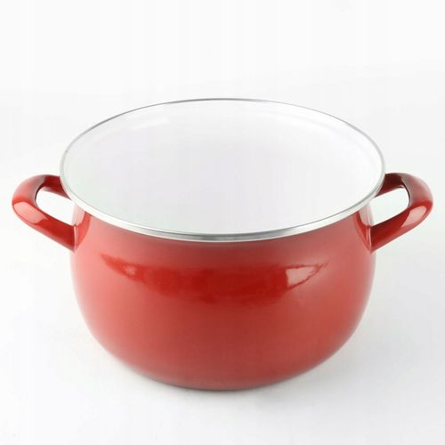 Garnek emaliowany czerwony HELENA 6,5L Gaz Indukcja Tradycyjny na Arena.pl