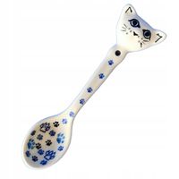 Łyżeczka Ceramiczna 13,8 cm, Kotek, Ceramika Artystyczna Bolesławiec.