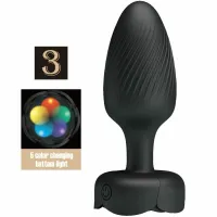 pretty love osborn anatomiczna wtyczka led, silikonowa, czarna 9,8 cm