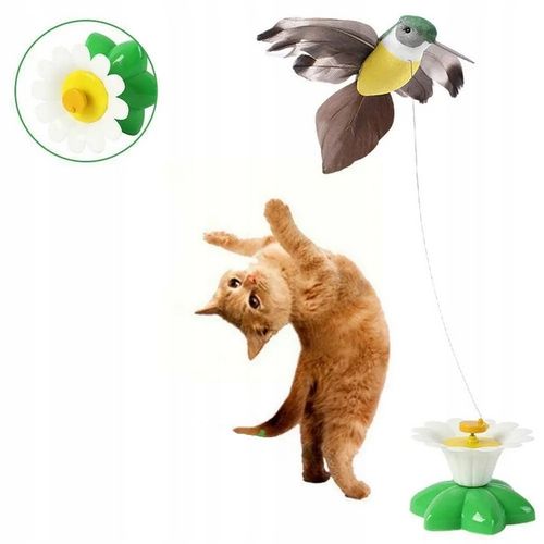 Zabawka dla kota INTERAKTYWNA ruchoma kwiat PTAK na Arena.pl