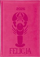 Kalendarz duży A4 2026 książkowy dzienny twój ZNAK ZODIAKU rak IMIĘ grawer