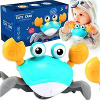 KRAB PEŁZAJĄCY INTERAKTYWNY Z DŹWIĘKIEM UCIEKAJĄCY ZABAWKA ZIELONY DZIECI