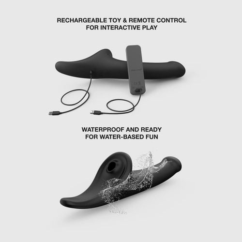dildo wibrujące multi orgasm strap on me m czarny na Arena.pl
