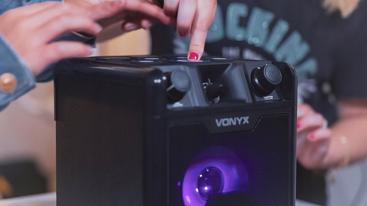 Głośnik bluetooth z perkusją LED AUX MIC KARAOKE zdjęcie 5