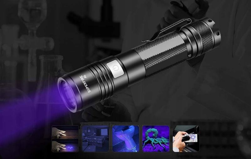 Latarka Superfire Ultrafiolet Uv Banknoty Zoom zdjęcie 6