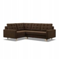 NAROŻNIK BLANK XL DUŻY BRĄZOWY Rogówka KANAPA Rozkładana z Funkcją Spania