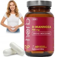 HERB D-Mannoza 700mg 60 kapsułek ZDROWY PĘCHERZ UKŁAD MOCZOWY D-MANNOZA