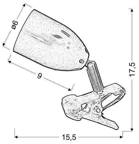 Led clip lampka klips 1x3W LED chrom na Arena.pl