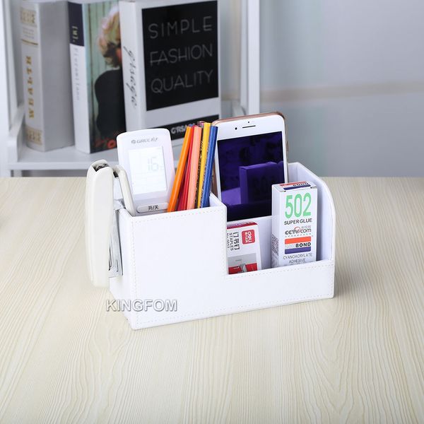 Organizer Na Biurko Ze Skóry Czarny zdjęcie 10