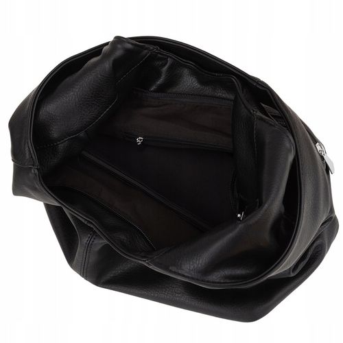 CZARNA TOREBKA DAMSKA WOREK SKÓRZANA TORBA SHOPPER KLASYCZNA TOREBKA SKÓRA na Arena.pl