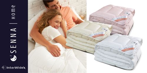 Kołdra całoroczna 135x200cm CLASSIC Kremowa | Senna Home na Arena.pl