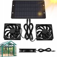 Elektryczny Wentylator Solar Dual Fan Do Przyczepy Kempingowej, Szklarni