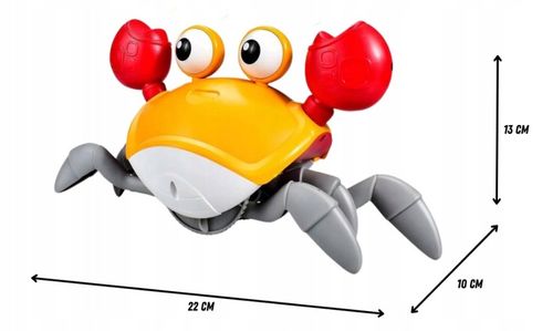 UCIEKAJĄCY PEŁZAJĄCY KRAB CHODZĄCY ZABAWKA INTERAKTYWNA dla DZIECKA LED XL na Arena.pl