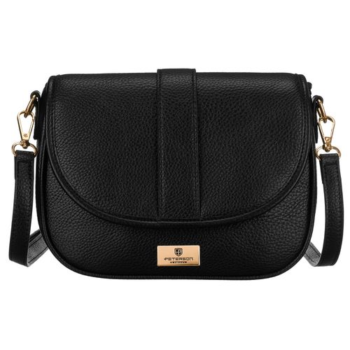 mała, czarna torebka damska na ramię ze skóry ekologicznej - peterson na Arena.pl