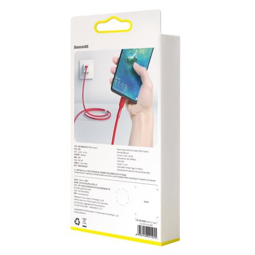 Kabel Usb-C Baseus Silica Gel, 2A, 2M (Czerwony) na Arena.pl