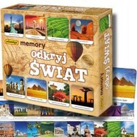 Gra planszowa ODKRYJ ŚWIAT MEMORY Adamigo + ołówek