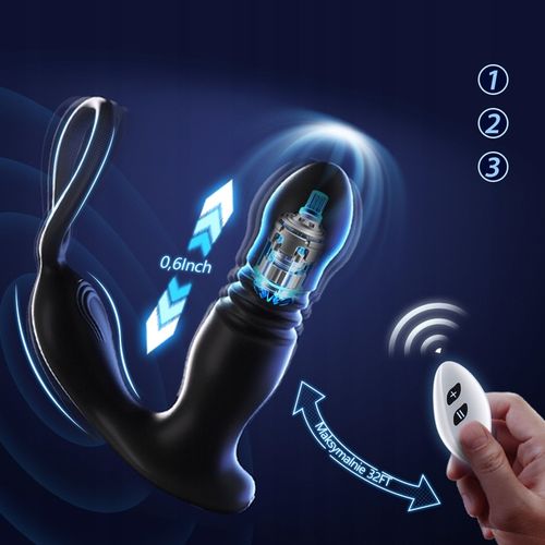 Wibrujący masażer prostaty Wibrator analny czarny na Arena.pl