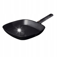 Patelnia grillowa tytanowa czarna 28 cm indukcja gaz BERLINGER HAUS Monaco