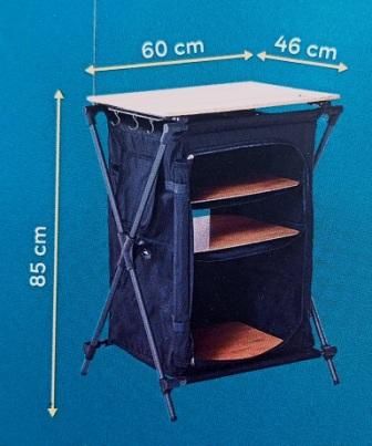 Szafka wolnostojąca z bambusowy blatem CAMPING Froyak czarny 60x85x46 na Arena.pl