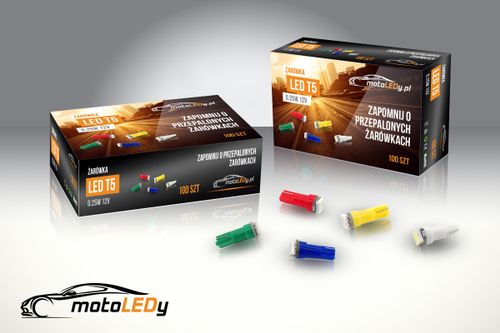 ŻARÓWKA LED T5 0,25W  12V 20lm kokpit, zegary, Żółta na Arena.pl