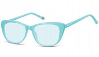 OKULARY Przeciwsłoneczne Kocie Oczy Damskie Turkus