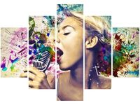 105CM 150CM ZEGAR 5 ELEM PIOSENKARKA DRUK OBRAZ