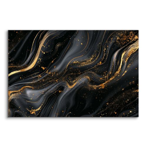 Obraz Do Sypialni Czarny Marmur Styl Glamour Abstrakcja 70cm x 50cm na Arena.pl