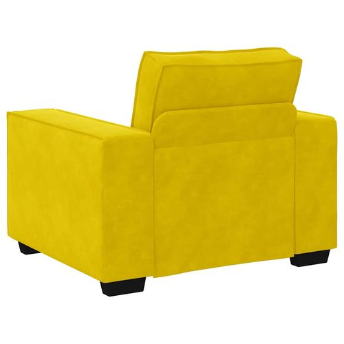 Sofa Fotel Żółty 59 cm Aksamit na Arena.pl