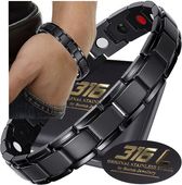 CZARNA ZDROWOTNA BRANSOLETA BRANSOLETKA MĘSKA MAGNETYCZNA MOCNA