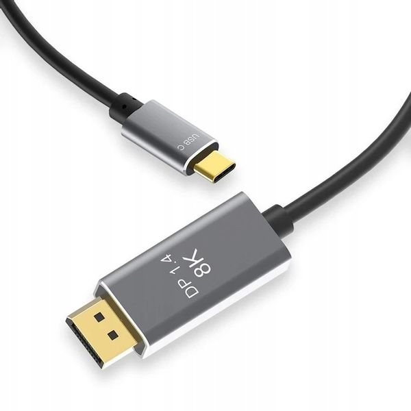 KABEL USB-C DISPLAYPORT Mac MacBook 8K 4K 240Hz 2m zdjęcie 4