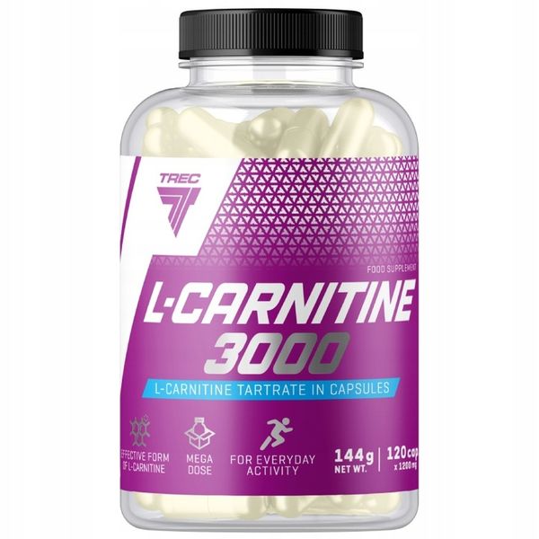 TREC NUTRITION L-CARNITINE 3000 120 KAPSUŁEK NA REDUKCJĘ TKANKI TŁUSZCZOWEJ zdjęcie 1
